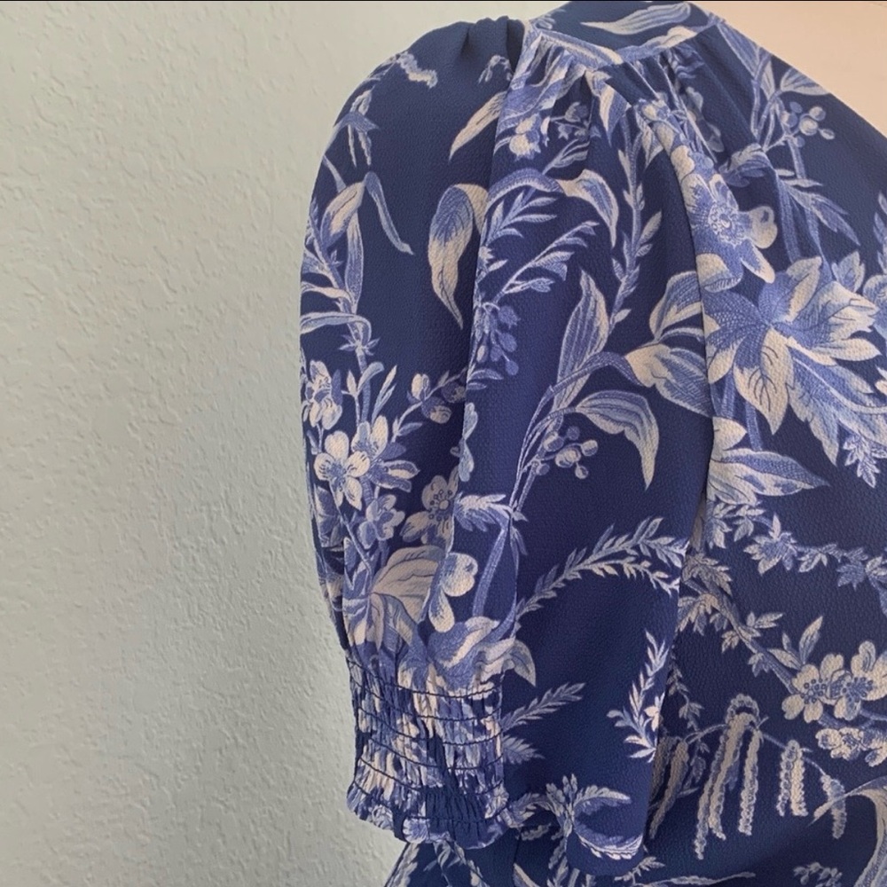 Talbots Etched Toile Belted Smocked Dress - Picture 8 of 12